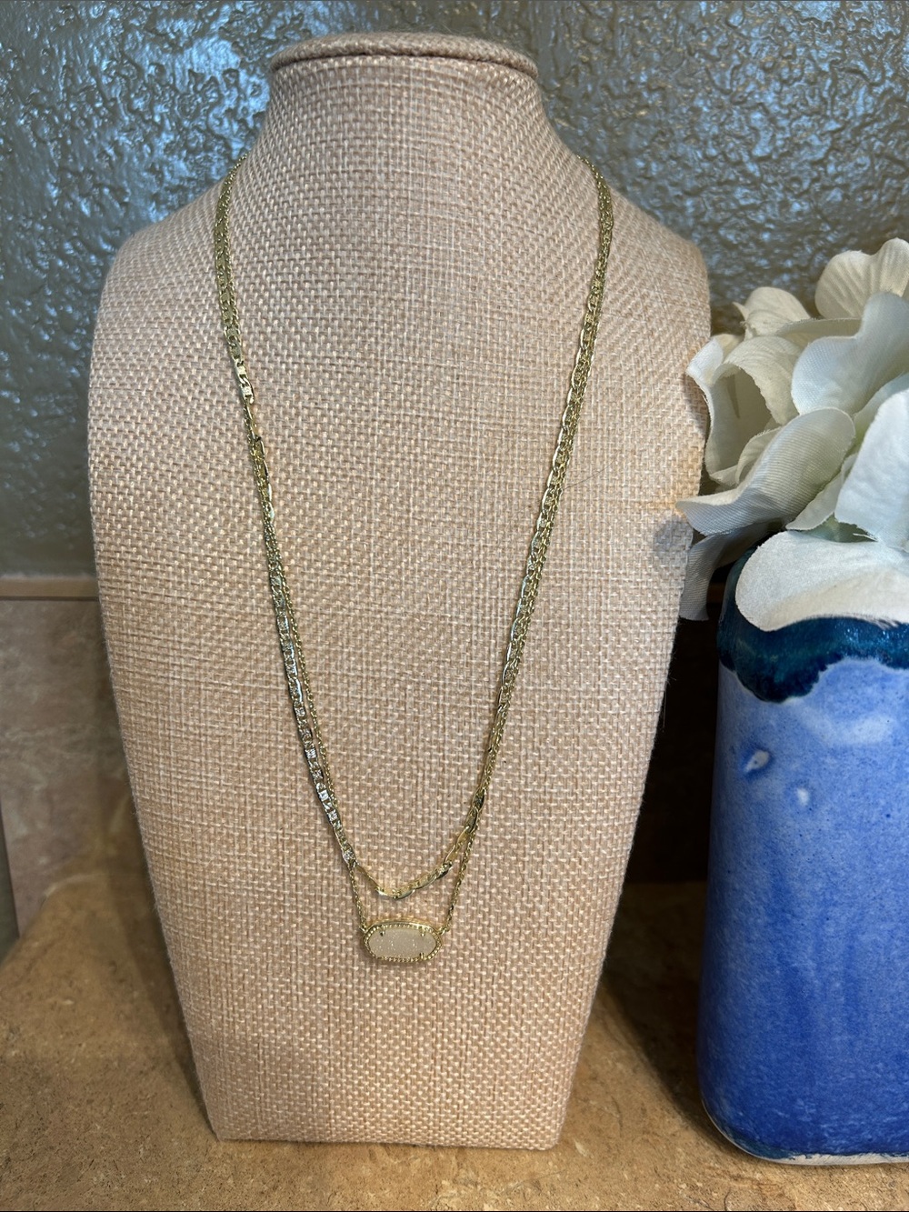 Kendra Scott Gold-Tone Double Pendant Necklace - Women's Jewelry